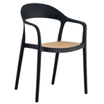 Πολυθρόνα Ember Pakoworld με uv Protection pp Μπεζ-Μαύρο 52.5x56.5x81εκ.