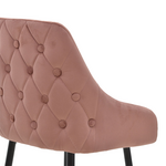 Σκαμπό bar Lithe Pakoworld Μεταλλικό Μαύρο Χρυσό-Βελούδο Σάπιο Μήλο 47x44x98εκ