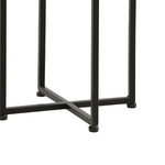 Βοηθητικό Τραπέζι Σαλονιού Miles Pakoworld Μασίφ Ξύλο Ακακίας Φυσικό-Μαύρο 29x29x54εκ