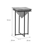 Βοηθητικό Τραπέζι Σαλονιού Miles Pakoworld Μασίφ Ξύλο Ακακίας Φυσικό-Μαύρο 29x29x54εκ