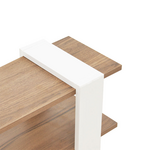 Έπιπλο Τηλεόρασης Salon Pakoworld Χρώμα Καρυδί-Λευκό 120x25x37εκ