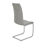 Καρέκλα Darrell Pakoworld pu Αντικέ Γκρι-Βάση Χρωμίου 42x49x106εκ