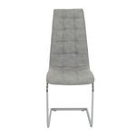 Καρέκλα Darrell Pakoworld pu Αντικέ Γκρι-Βάση Χρωμίου 42x49x106εκ