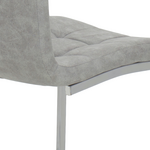 Καρέκλα Darrell Pakoworld pu Αντικέ Γκρι-Βάση Χρωμίου 42x49x106εκ