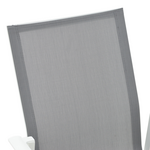 Πολυθρόνα Κήπου Dashiell  Pakoworld Αλουμίνιο Λευκό  Textilene Γκρι 71x58x94εκ