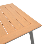 Τραπέζι Griffith Pakoworld Μαύρο Αλουμίνιο και Plywood σε Φυσική Απόχρωση 160x80x74εκ