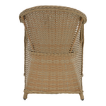 Πολυθρόνα Κήπου Hadrian Pakoworld Rattan Καφέ- Textilene Μπεζ 57x70x85εκ