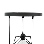 Φωτιστικό Οροφής Τρίφωτο Karin Pakoworld e27 Μαύρο 30x30x90εκ