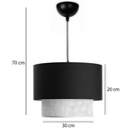 Φωτιστικό Οροφής Fersa Pakoworld Μαύρο-Φυσικό Φ30x70εκ