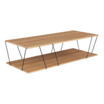 Τραπέζι Σαλονιού Tars Pakoworld Sonoma-Μαύρο 120x50x30εκ