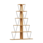 Βιβλιοθήκη Mini Tars Pakoworld Sonoma-Μαύρο 130x22x146εκ