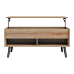 Τραπέζι Σαλονιού Skyfi Pakoworld Πολυμορφικό Φυσικό-Ανθρακί 100x60x45εκ