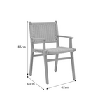 Πολυθρόνα Olivier Pakoworld Ξύλο Οξιάς Φυσικό-Έδρα Φυσικό Σχοινί 62x60x85εκ