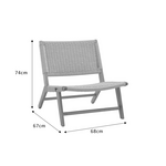 Πολυθρόνα Filippo Pakoworld Ξύλο Οξιάς Φυσικό-Έδρα Χρώμα Φυσικό Σχοινί 68x72x74εκ