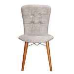 Καρέκλα Sonora i Pakoworld Ύφασμα Γκρι Antique-Καρυδί Πόδι