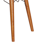 Καρέκλα Vespera i Pakoworld Βελούδο Εκρού-Καρυδί Πόδι