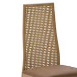 Καρέκλα Lasmipe Inart Καφέ pu-Rattan 40x49x96εκ