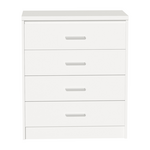 Συρταριέρα Olympus Pakoworld με 4 Συρτάρια Χρώμα Λευκό 80x40x95εκ