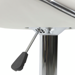 Σκαμπό Μπαρ Enzo Pakoworld Πτυσσόμενο Λευκό pu-Μέταλλο Χρωμίου 45x44x87εκ