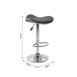 Σκαμπό Μπαρ Enzo Pakoworld Πτυσσόμενο Λευκό pu-Μέταλλο Χρωμίου 45x44x87εκ