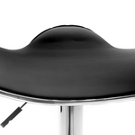 Σκαμπό Μπαρ Enzo Pakoworld Πτυσσόμενο Μαύρο pu-Μέταλλο Χρωμίου 45x44x87εκ