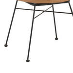 Πολυθρόνα Felicia Pakoworld Rattan Φυσικό-Μεταλλικό Μαύρο Πόδι Φ60x81εκ