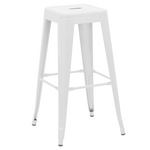 Σκαμπό Μπαρ Utopia Pakoworld Λευκό Μέταλλο 42x42x76εκ