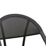 Πολυθρόνα Isaia Pakoworld Μαύρο Αλουμίνιο-Textilene Μαύρο 57x57x83εκ