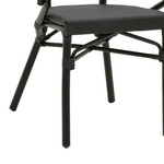 Πολυθρόνα Isaia Pakoworld Μαύρο Αλουμίνιο-Textilene Μαύρο 57x57x83εκ