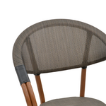 Πολυθρόνα Isaia Pakoworld Καρυδί Αλουμίνιο-Textilene Μαύρο 57x57x83εκ