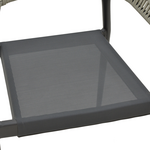 Πολυθρόνα Αλουμινίου Elation Pakoworld Στοιβαζόμενη Ανθρακί Σκελετός-Textilene Ανθρακί Rattan 56x62x77εκ