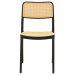 Καρέκλα Westley Pakoworld pp Φυσικό-Μαύρο 55x47x81εκ