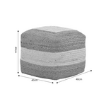 Σκαμπό-Πουφ Sofian Inart Μπεζ 100% Γιούτα 40x40x40εκ