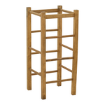 Σκαμπό Καφενείου Χωρίς Πλάτη Bodier Pakoworld Καρυδί Ξύλο 35x35x78εκ