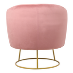 Πολυθρόνα Rony Pakoworld Βελούδο Σάπιο Μήλο-Πόδι Χρυσό Μέταλλο 78x75x82εκ