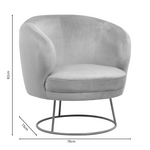 Πολυθρόνα Rony Pakoworld Βελούδο Σάπιο Μήλο-Πόδι Χρυσό Μέταλλο 78x75x82εκ