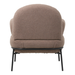 Πολυθρόνα Jaycob Pakoworld Μπουκλέ Καφέ-Πόδι Μαύρο Μέταλλο 74x71x83εκ