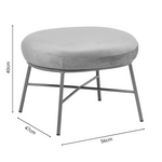 Σκαμπό Susanna Pakoworld Βελούδο Σάπιο Μήλο-Πόδι Χρυσό Μέταλλο 56x47x40εκ