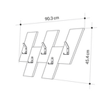 Κρεμάστρα Τοίχου Livy Pakoworld Λευκό Μελαμίνης 75.2x1.8x45.3εκ