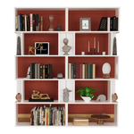 Βιβλιοθήκη Booky Pakoworld 12 Ραφιών Λευκό Μελαμίνης 120x20x175εκ