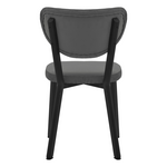 Καρέκλα Joley Pakoworld Ανθρακί Βελούδο-Πόδι Μαύρο Μέταλλο 45x39x86.5εκ