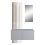 Έπιπλο Εισόδου Arika Pakoworld Λευκό-Sonoma 100x37x199.5εκ