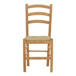 Καρέκλα Καφενείου με Ψάθα Marf-Charchie Pakoworld Μασίφ Ξύλο Οξιάς Λούστρο Καρυδί 41x42x92εκ