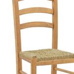 Καρέκλα Καφενείου με Ψάθα Marf-Charchie Pakoworld Μασίφ Ξύλο Οξιάς Λούστρο Καρυδί 41x42x92εκ