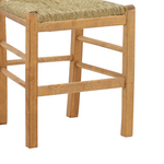 Καρέκλα Καφενείου με Ψάθα Marf-Charchie Pakoworld Μασίφ Ξύλο Οξιάς Λούστρο Καρυδί 41x42x92εκ