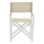 Πολυθρόνα Σκηνοθέτη Mabu Pakoworld Λευκό Αλουμίνιο 56x48x86εκ