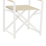 Πολυθρόνα Σκηνοθέτη Mabu Pakoworld Λευκό Αλουμίνιο 56x48x86εκ