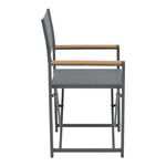 Πολυθρόνα Σκηνοθέτη Mabu Pakoworld Ανθρακί Αλουμίνιο 56x48x86εκ