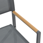 Πολυθρόνα Σκηνοθέτη Mabu Pakoworld Ανθρακί Αλουμίνιο 56x48x86εκ