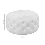 Σκαμπό-Πουφ Ferdia Pakoworld Βελούδο Κρεμ Φ59x28.5εκ